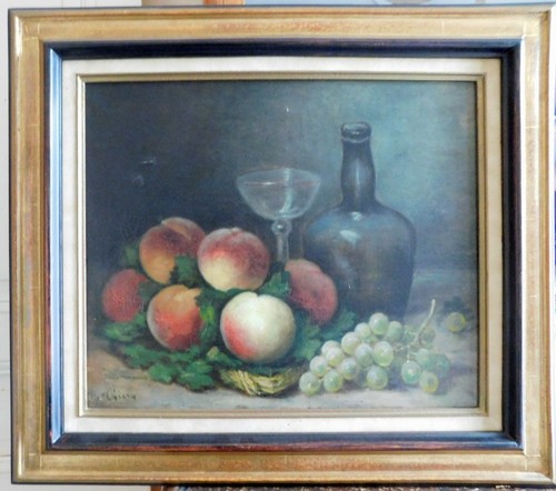 Olio tela natura morta - olio,