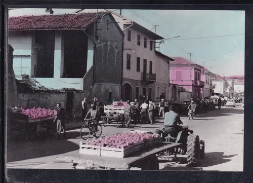 Cartolina borgo ale mercato - cartolina,
