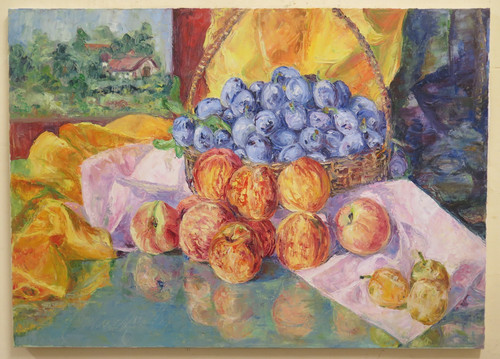 Dipinto natura morta frutta - morta,