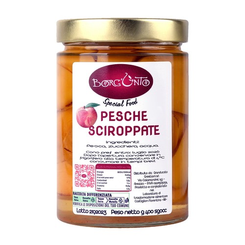 Pesche sciroppate borgunto - pesche,