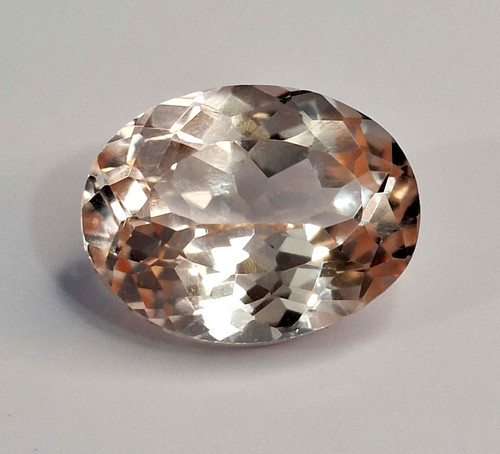 Pesca morganite taglio ovale - pesca,