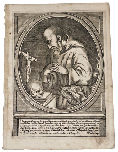 Incisione sacra barocca xvii - incisione,