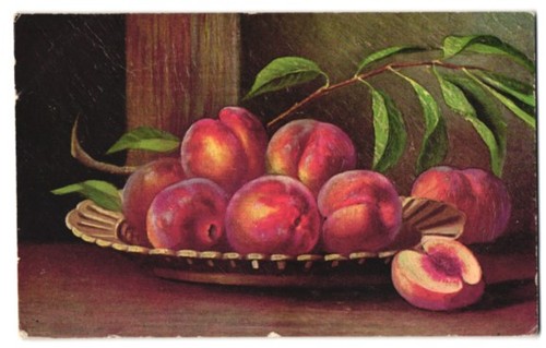 Piatto decorativo con pesche